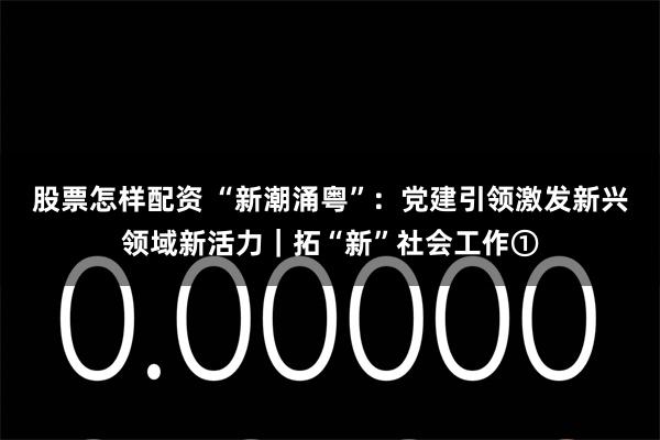 股票怎样配资 “新潮涌粤”：党建引领激发新兴领域新活力｜拓“新”社会工作①