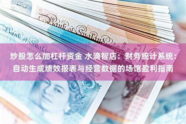 炒股怎么加杠杆资金 水滴智店：财务统计系统：自动生成绩效报表与经营数据的场馆盈利指南