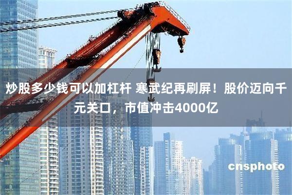 炒股多少钱可以加杠杆 寒武纪再刷屏！股价迈向千元关口，市值冲击4000亿